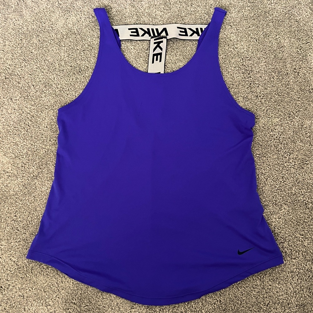 Nike Dri-Fit Women's M Backless Purple Tank Top Lightweight and Breathable